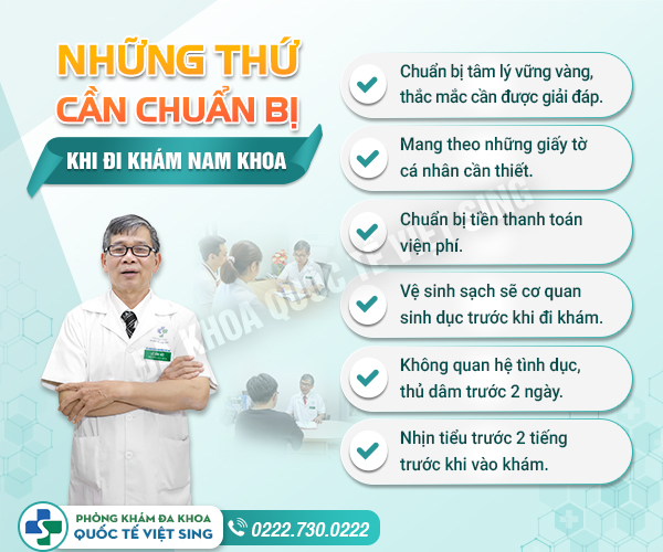 Khám nam khoa ngoài giờ cần chuẩn bị gì? Khám ở đâu chất lượng?
