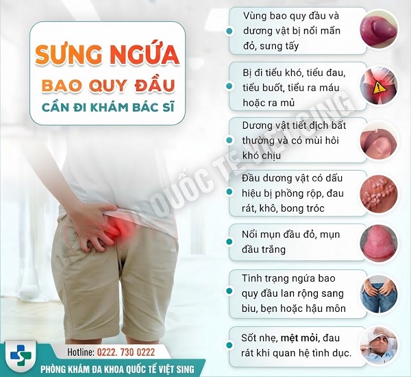 Bao quy đầu sưng ngứa: Nguyên nhân, nguy hại, cách điều trị